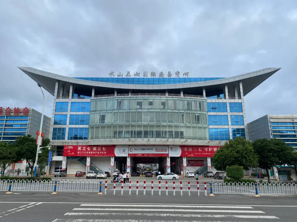 The Wenshan Sanqi International Trading Center building in Wenshan, Yunnan